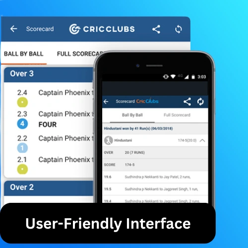 cricclubs user-friendly interface